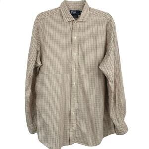 Polo Ralph Lauren Plaid Button Down Shirt Classic Preppy Men Large